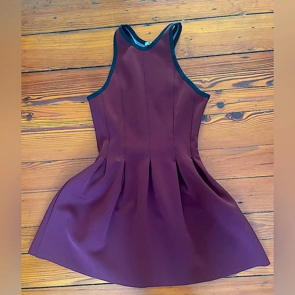 alexander wang purple dress Alexander Wang Layered Polo Mini Dress